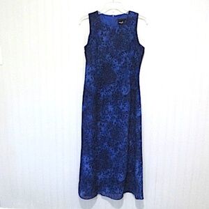 Positive Attitude Sheer Cobalt Blue Maxi Dress, Size 8P